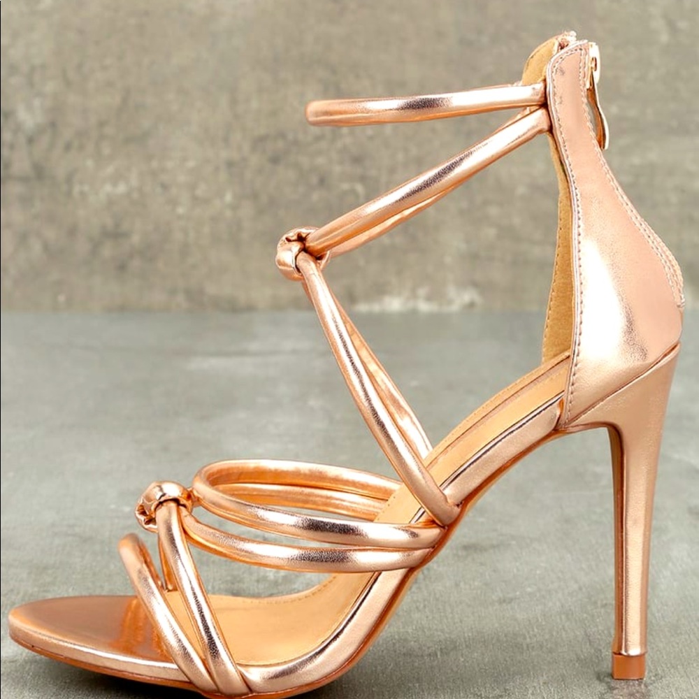 Josette Rose Gold dress sandals
